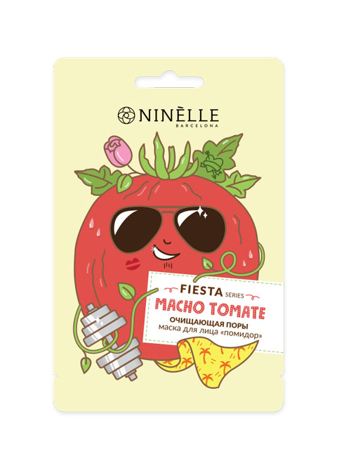 Ninelle очищающая поры маска для лица "Помидор" Fiesta #0391