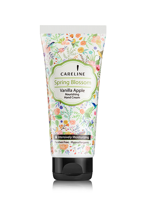 Careline питательный крем для рук для сухой кожи Весеннее цветение. Ванильное яблоко, 100 мл #2409