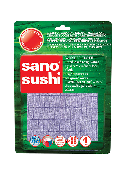 Sano Sushi тряпка из микроволокна для пола. Микрофибра. #7290005426230