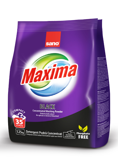 Sano Maxima стиральный порошок для темного и черного белья Black 1.25кг #7290005426735